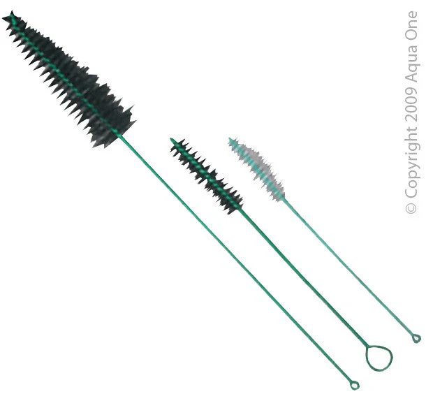 Aqua One Aquarium Filter Pipe Cleaner 3 Brush Set (10324)