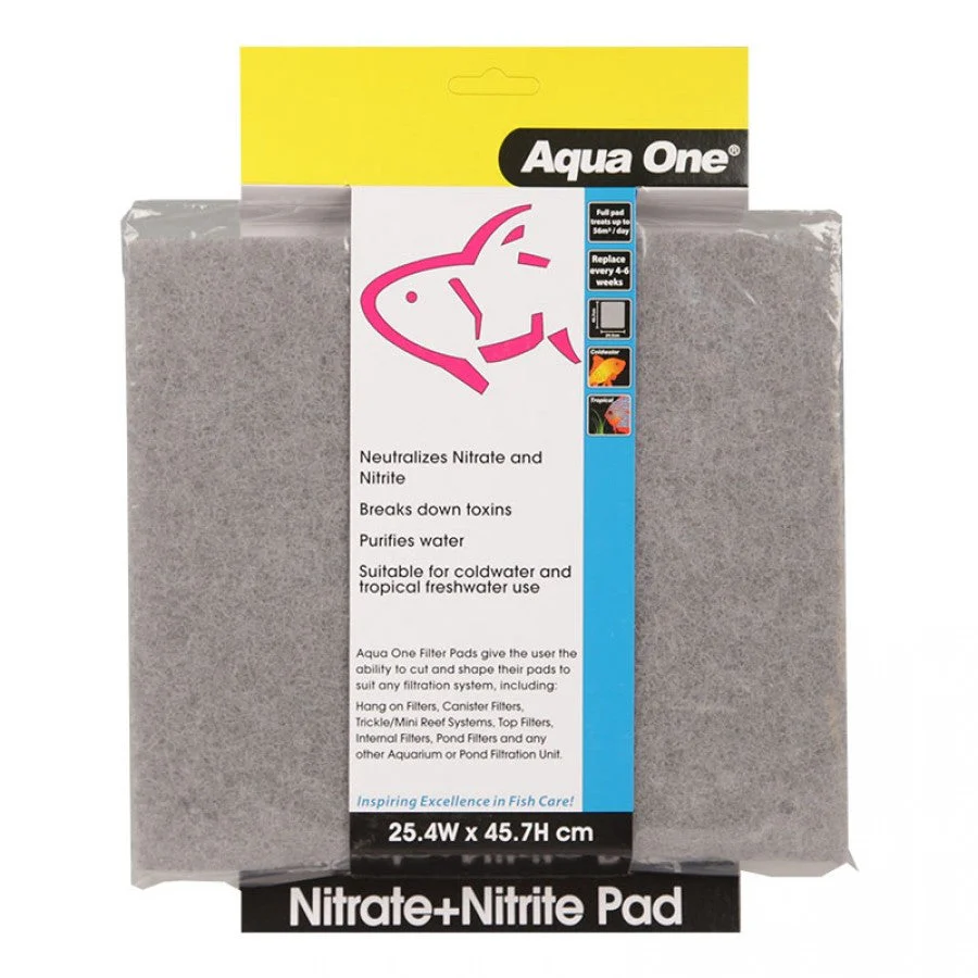 Aqua One Nitrite/nitrate Pad Self Cut Filter Pad 25.4 X 45.7cm (10458)