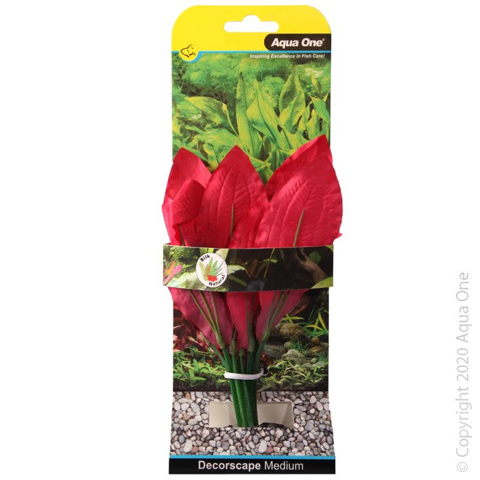 Aqua One Silk Plant Amazon Red Medium 20cm (24110)