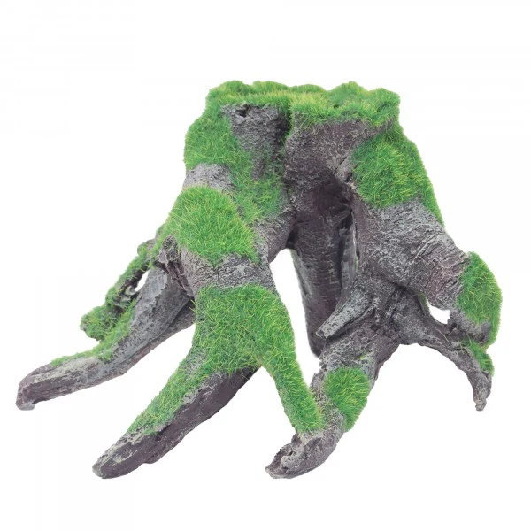 Bioscape Moss Tree Stump W/roots Large 20 X 15 X 14cm