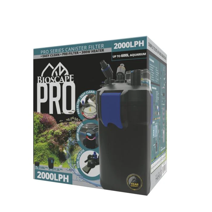 Bioscape Pro "easy Clean" Canister W/heater 2000lph