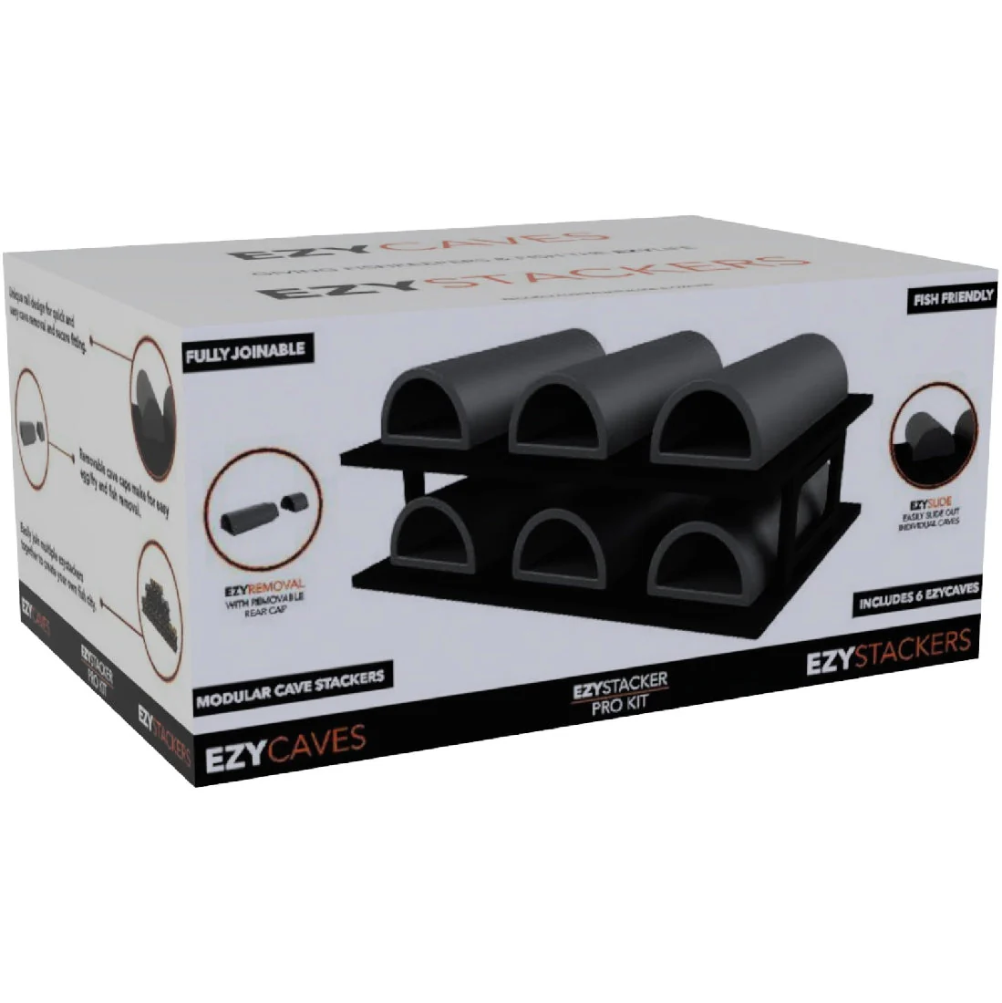 Ezyaqua Ezycave Ezy Stacker Pro Kit - D Shape - Grey - Image 3