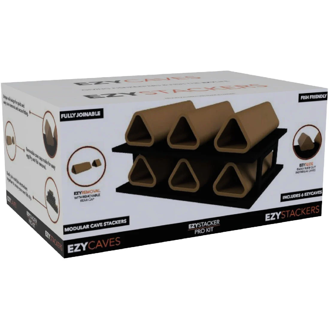 Ezyaqua Ezycave Ezy Stacker Pro Kit - Triangle - Light Brown - Image 3