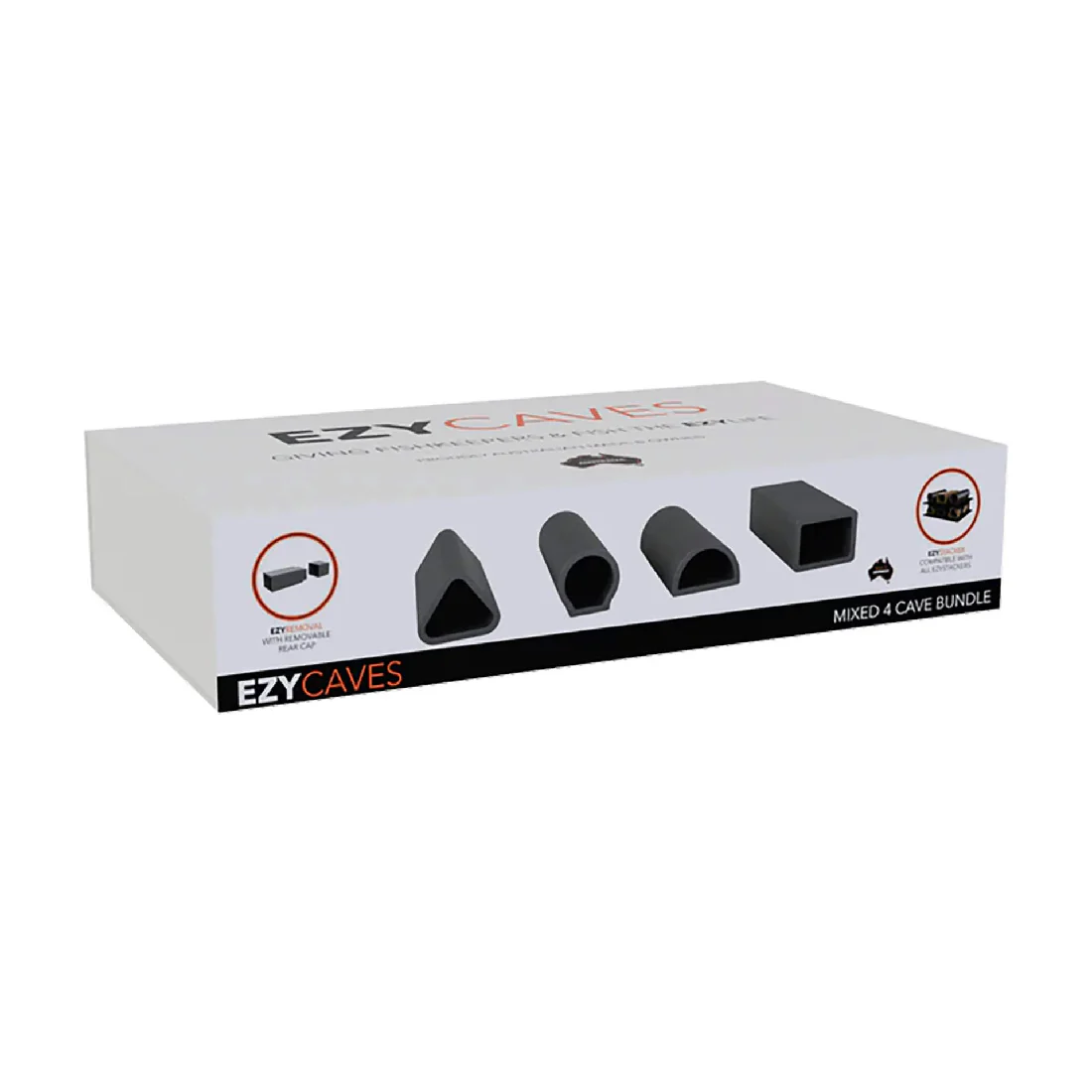 Ezyaqua Ezycave Mixed 4 Cave Bundles - Grey