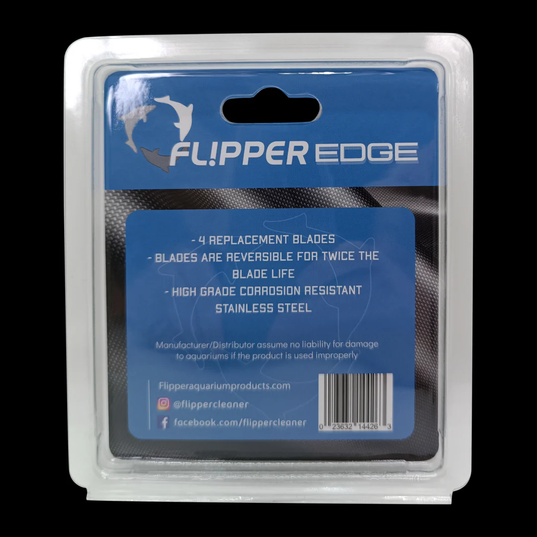 Flipper Edge Stainless Steel Blade For Glass Tanks - 4pk