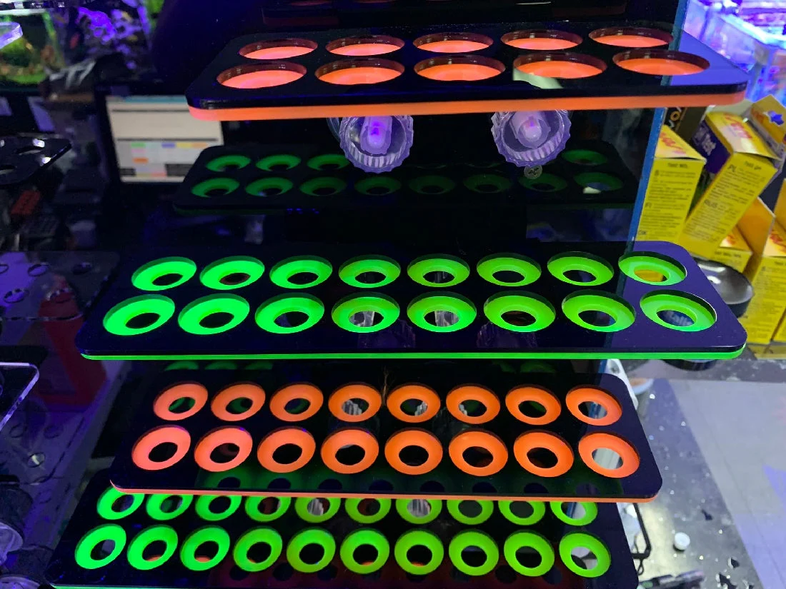 Frag Rack 16 Hole Black/neon Green