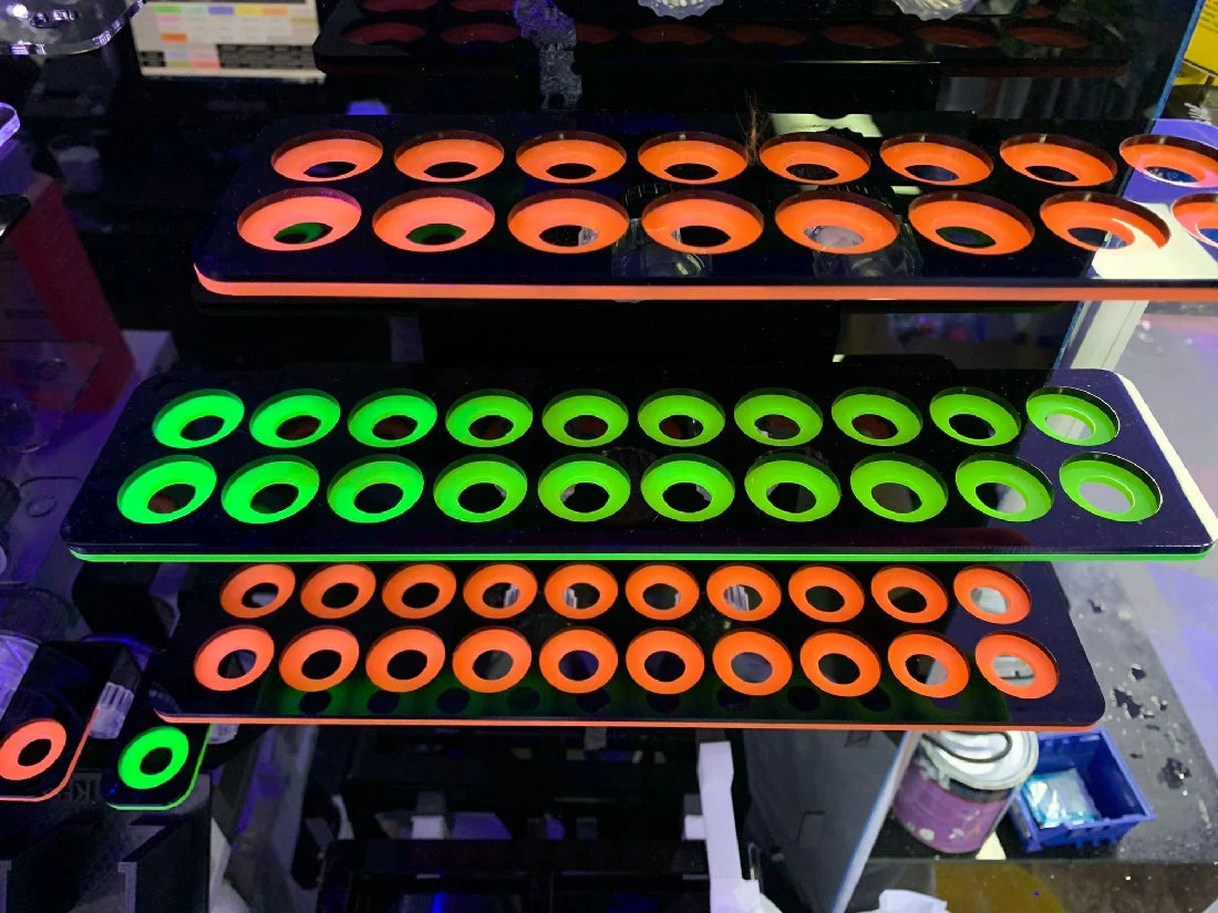 Frag Rack 20 Hole Black/neon Green