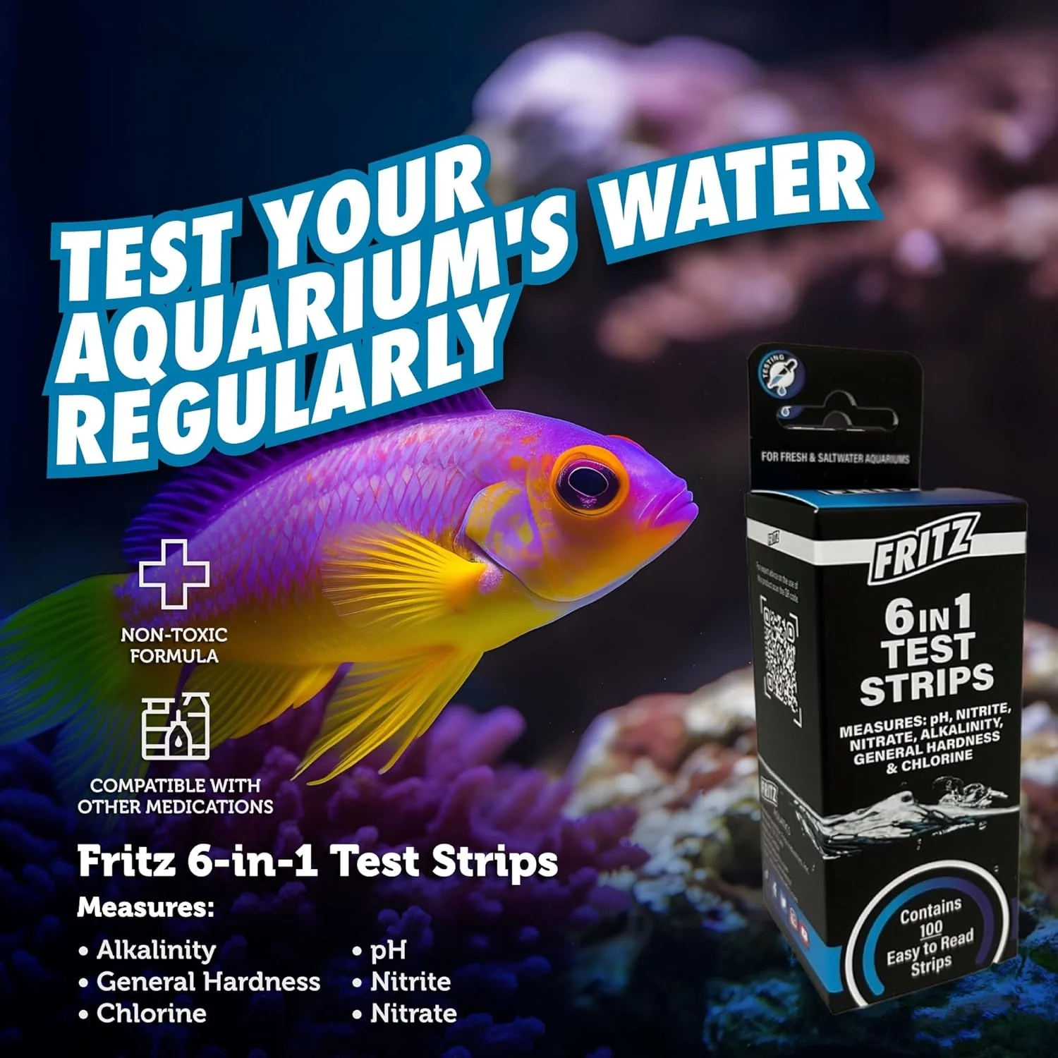 Fritz Aquatics 6 In 1 Test Strips 100 Count - Image 4