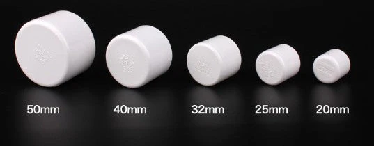 Sanking Plumbing White Din Push In End Cap 20mm
