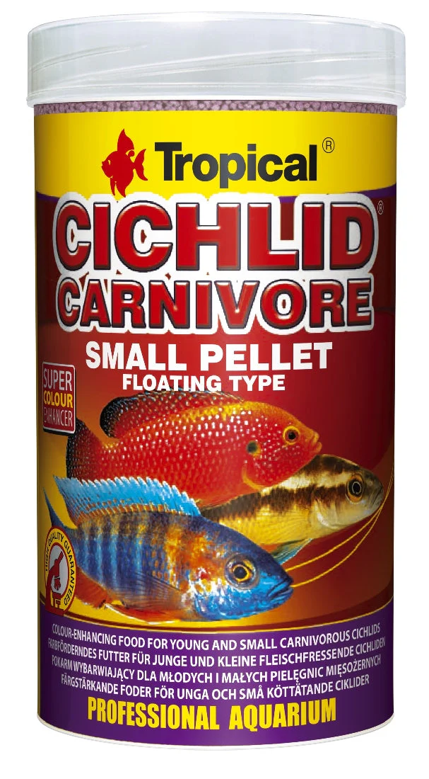 Tropical Cichlid Carnivore Small Pellet Floating 90g